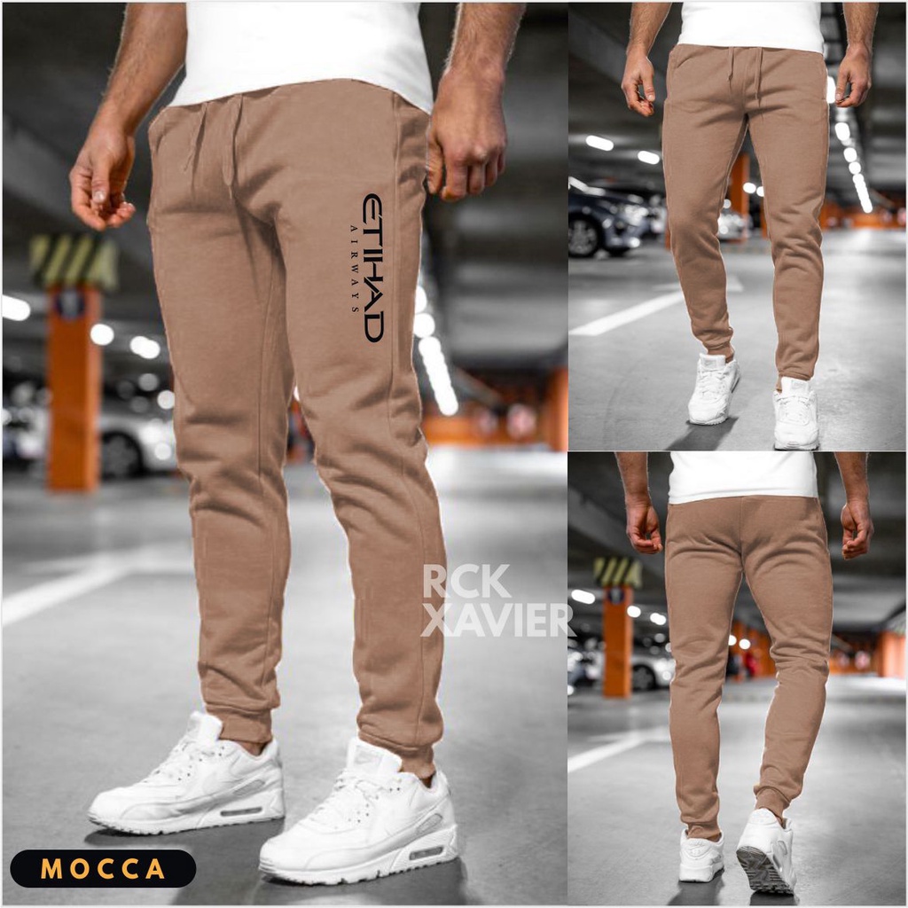 TERBARU Celana Jogger PRIA WANITA Training Olahraga Outdoor FLEECE TEBAL