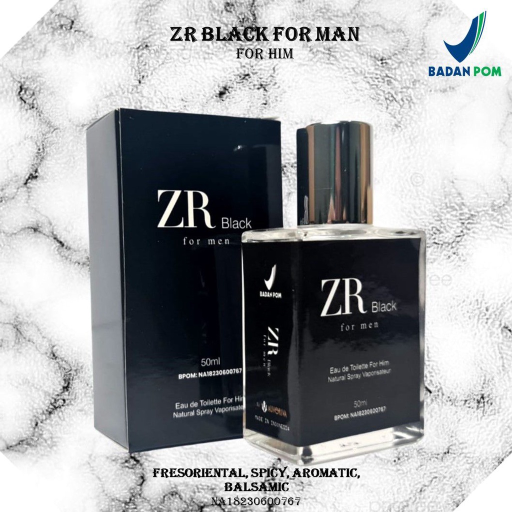 GEN - [BPOM] Parfum ZR Black For Man 50ml Premium / Parfum ZR Black 50ml / Minyak Wangi For Man 50ml