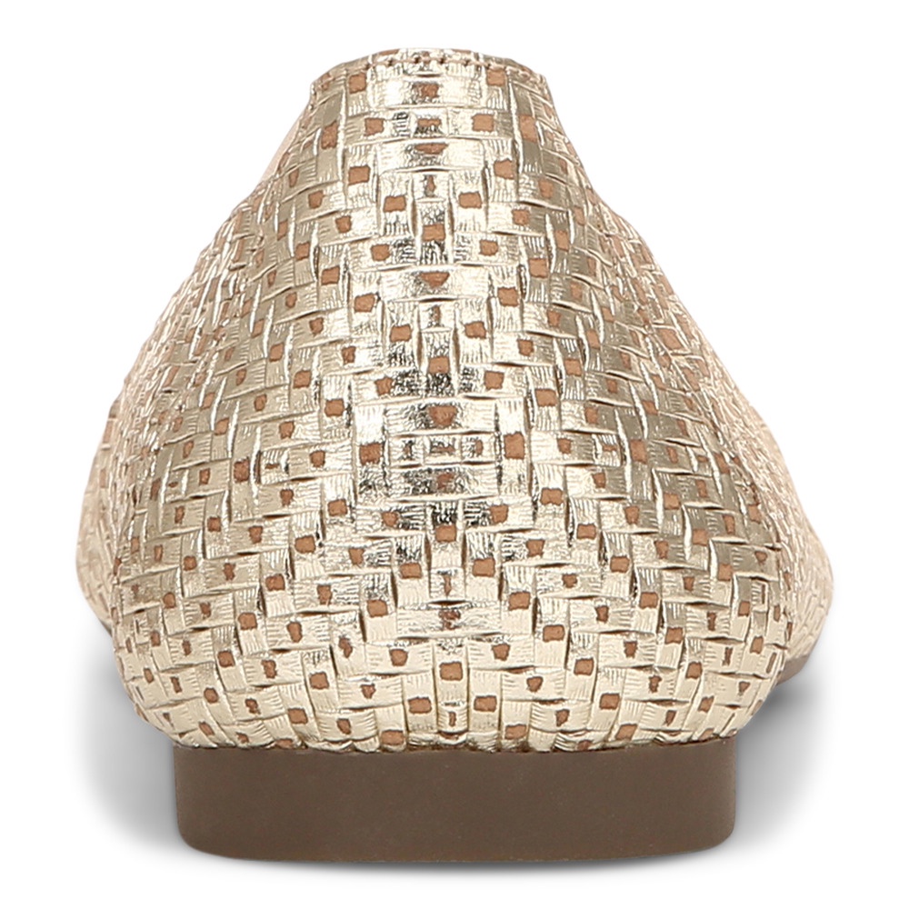 Vionic Anita Gold Flat Shoes Wanita