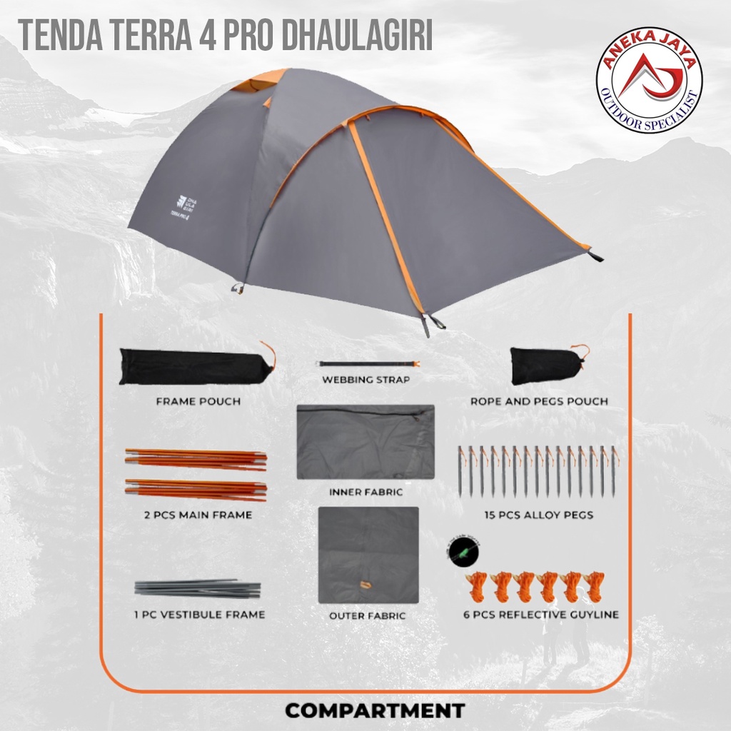 TENDA CAMPING DHAULAGIRI TERRA 4 PRO