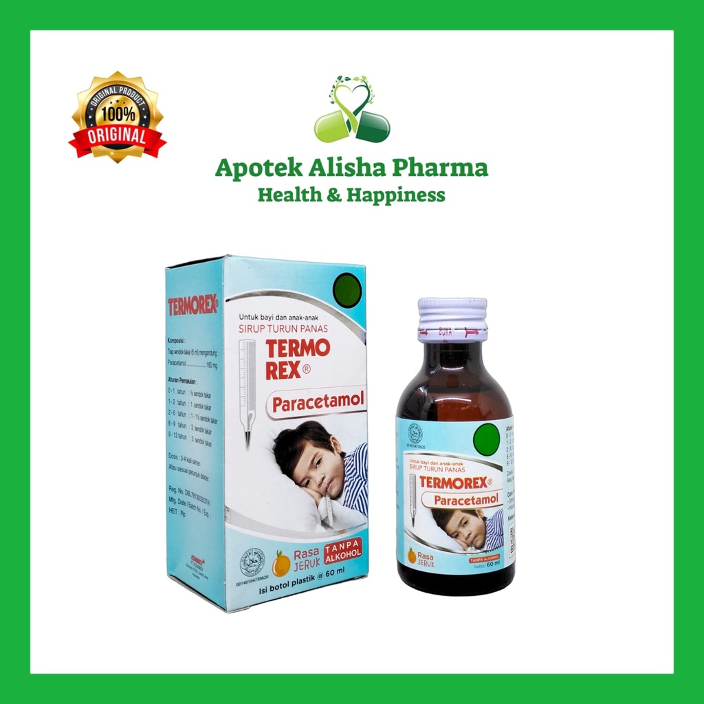 Termorex Drops 15ml/Termorex Syrup 30/60ml-Termorex Baby Drops/Termorex Sirup Obat Penurun Panas/Demam/Pereda Nyeri Bayi/Anak/Termorek Drops/Sirup