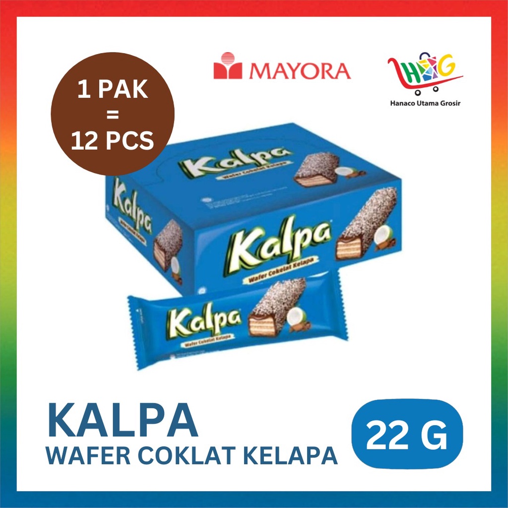 Kalpa Wafer Coklat Kelapa 12 X 22g [ 1 KOTAK ]