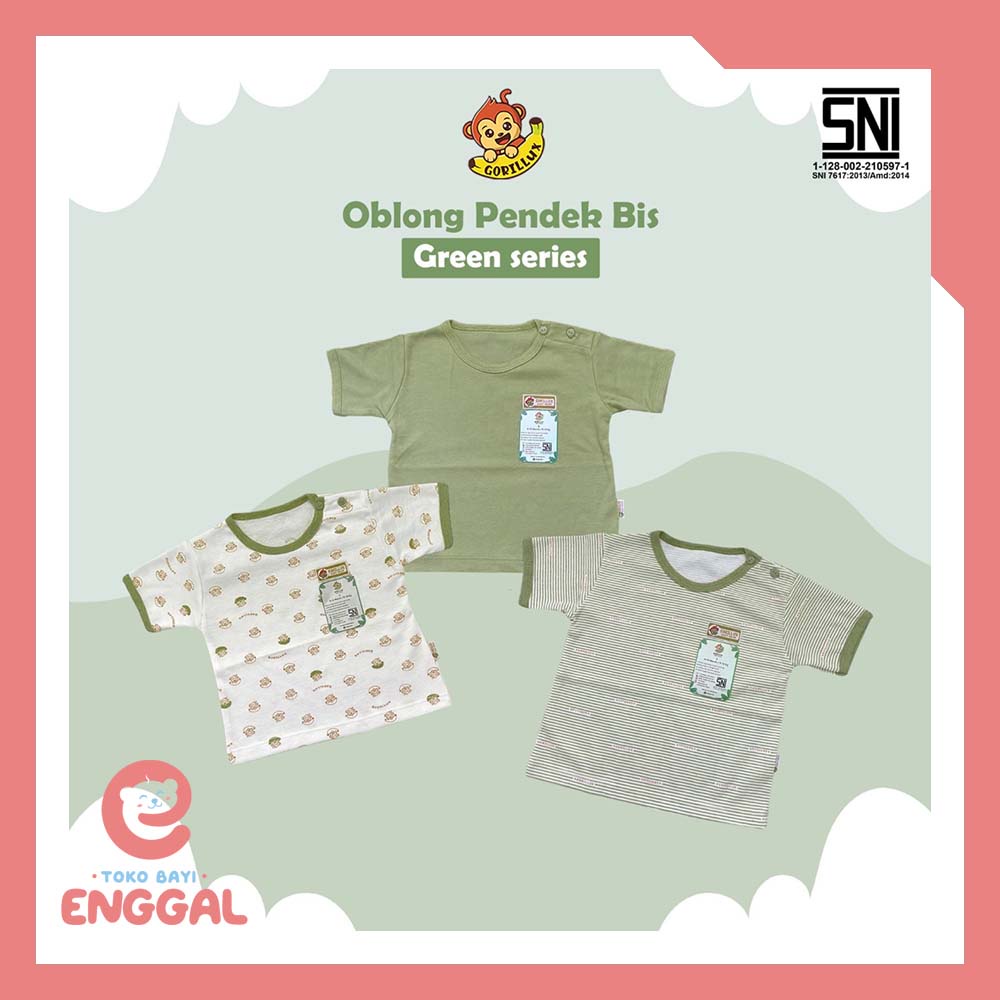 Baju Oblong Bayi Tangan Pendek Bis Gorillux