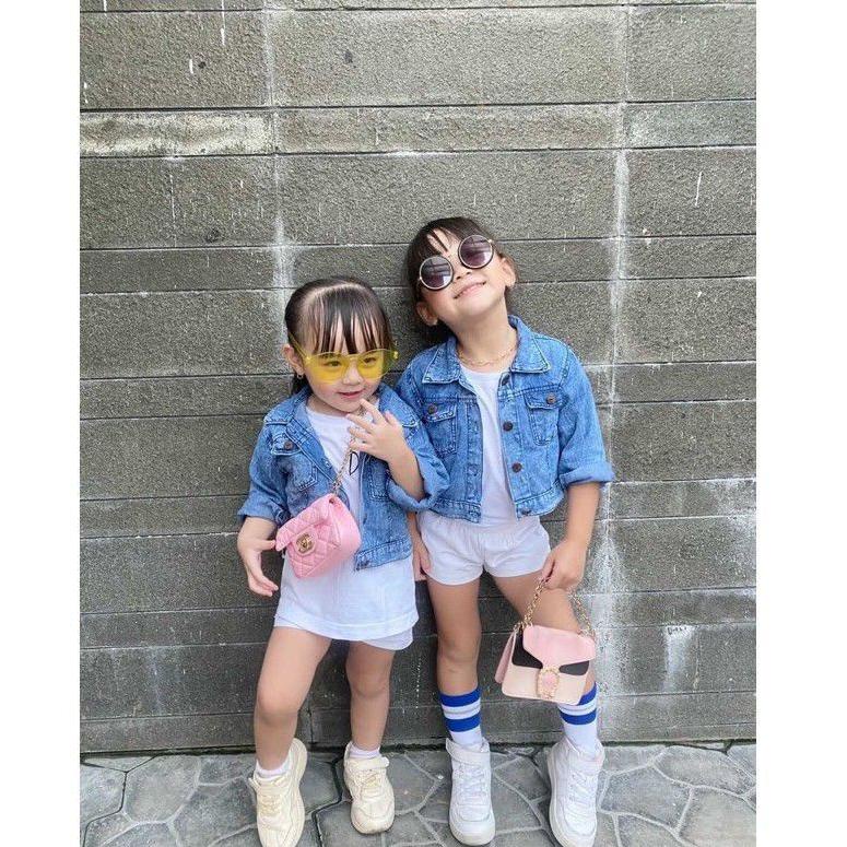 murah JAKET DENIM JEANS ANAK LAKI LAKI PEREMPUAN GAMBAR BELAKANG USIA 1 - 8 TAHUN JAKET ANAK TERBARU