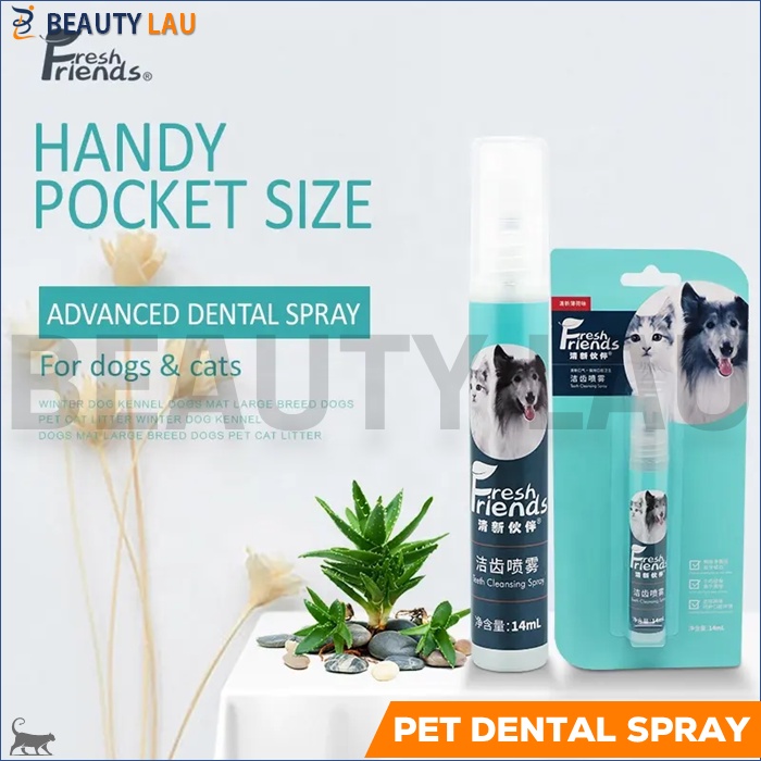 PET DENTAL SPRAY PENGHILANG BAU MULUT KUCING ANJING PENYEGAR NAFAS PEMBERSIH GIGI KUCING ANJING