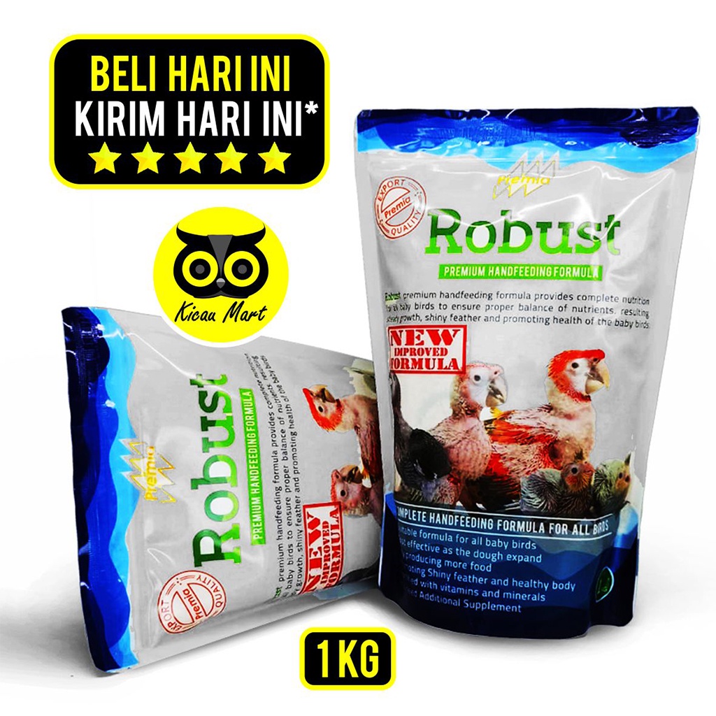 PAKAN ROBUST HAND FEEDNG 1 KG FOR ALL BABY BIRD LOLOHAN ROBUST BUBUR LOLOH PARROT LOVEBIRD FALK RBS1KG