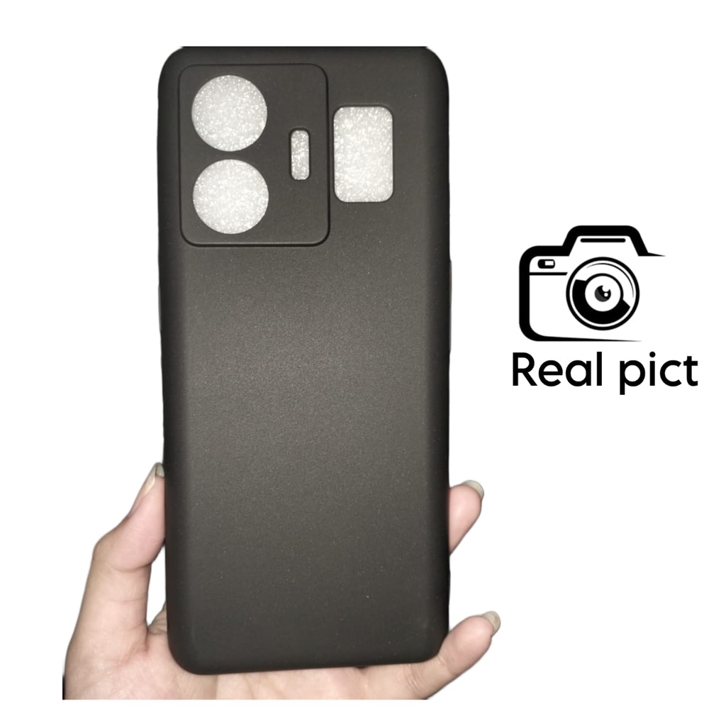 Promo Case REALME GT3 / REALME GT NEO 5 Case Black Casing Premium Slim Exellent Cover | Soft Matte | Soft Case Macaron