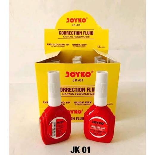 

TIPEX MERAH JOYKO CORECTION PEN CAIR HARGA 1 KOTAK ISI 12 PCS