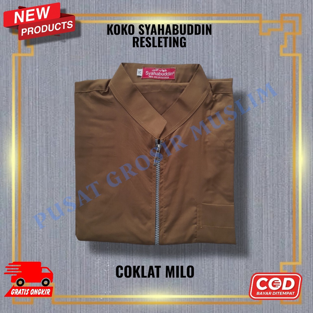 Koko Syihabudin Yamani Resleting, baju koko syahabuddin Coklat Milo Series