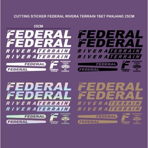 Cutting Sticker Sepeda Federal Rivera Terrain Stiker Frame Bike 1Set