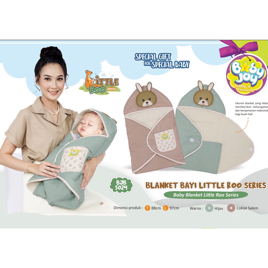Selimut Bayi Baby Blanket Topi Giraffe Series Baby Joy BJB 5020 / Little Roo BJB5024