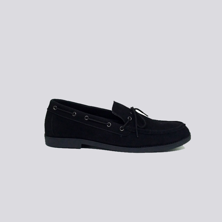 PETERSON X ZAGIB | Sepatu Pria Loafers Full Black Big Size Moccasin Casual Cowok Ukuran Besar 44-48