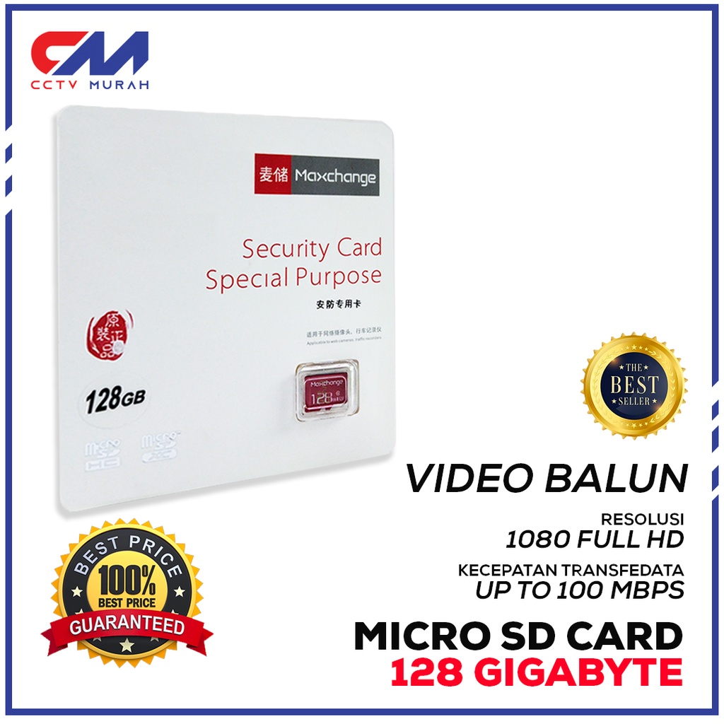 MICRO SD MAXCHANGE ULTRA SPEED 32GB 64GB 128GB C10 SPEED UP TO 100MBPS 100% ORIGINAL GARANSI SEUMUR HIDUP