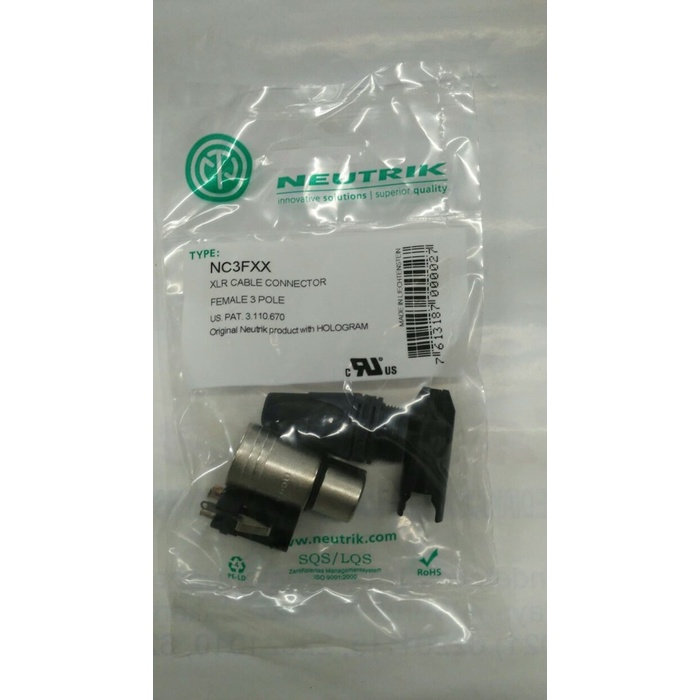 Terlaris Jack Jek Canon Xlr Neutrik Nc3Fxx Original