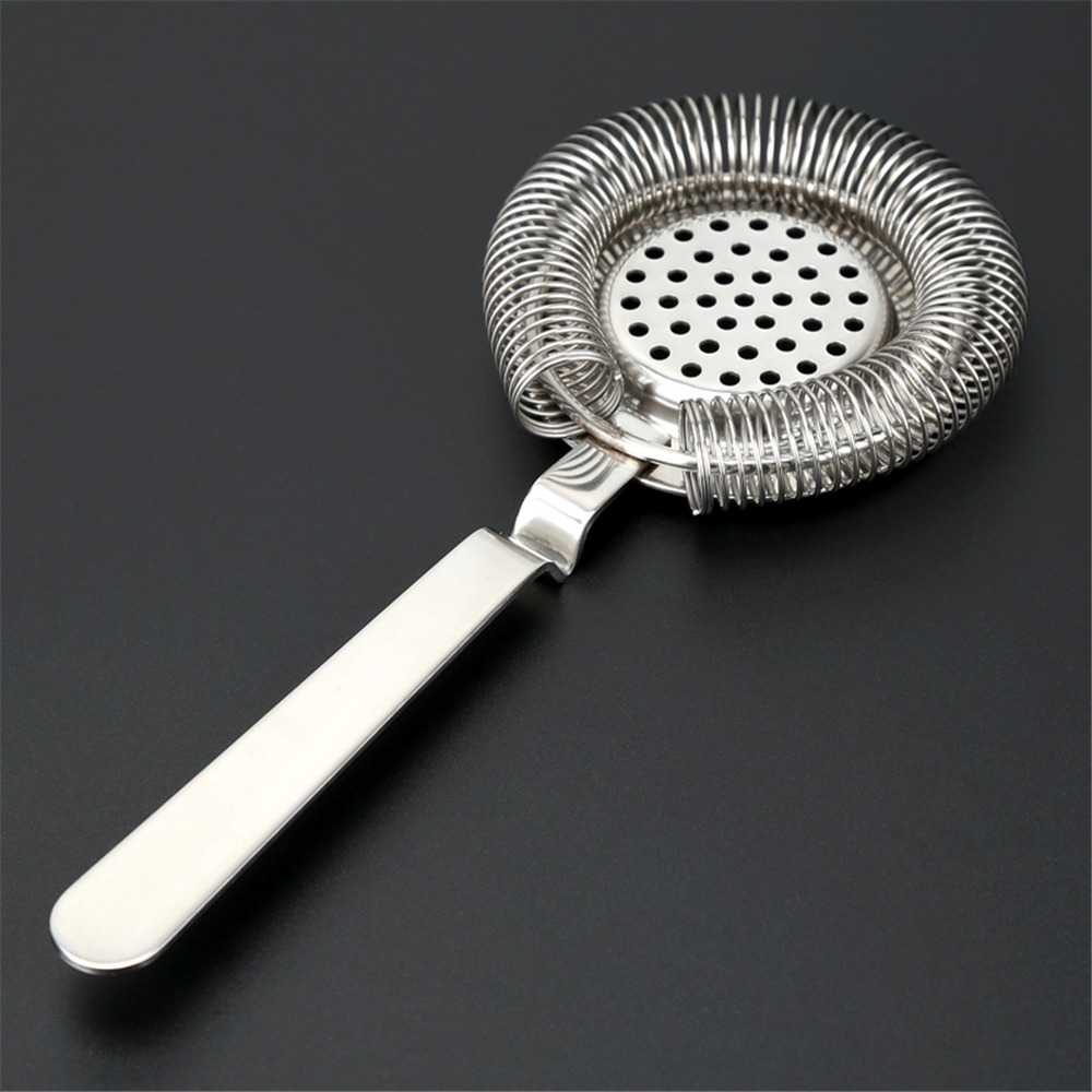 Cocktail Strainer Stainless Steel Bar Tools Alat Penyaring Minuman Material Stainless Steel Berkualitas