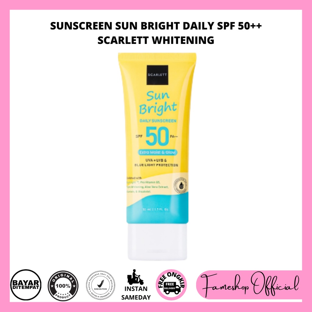 SCARLETT WHITENING Sunscreen Sun Bright Daily SPF 50 PA+++