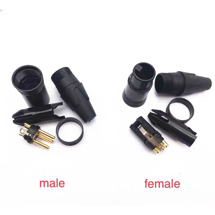 JACK CANON FEMALE KONEKTOR CONNECTOR XLR 3P 3 PIN JAK JEK JAK JECK JEC JAC JACK METAL  MALE PLUG CANON CEWE PEREMPUAN ORIGINAL ASLI PRODUK