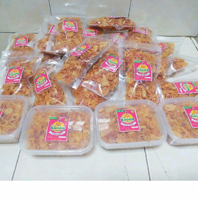 

Bawang Goreng Renyah (BAGOR) Crispy ASLI tanpa tepung tanpa bahan pengawet