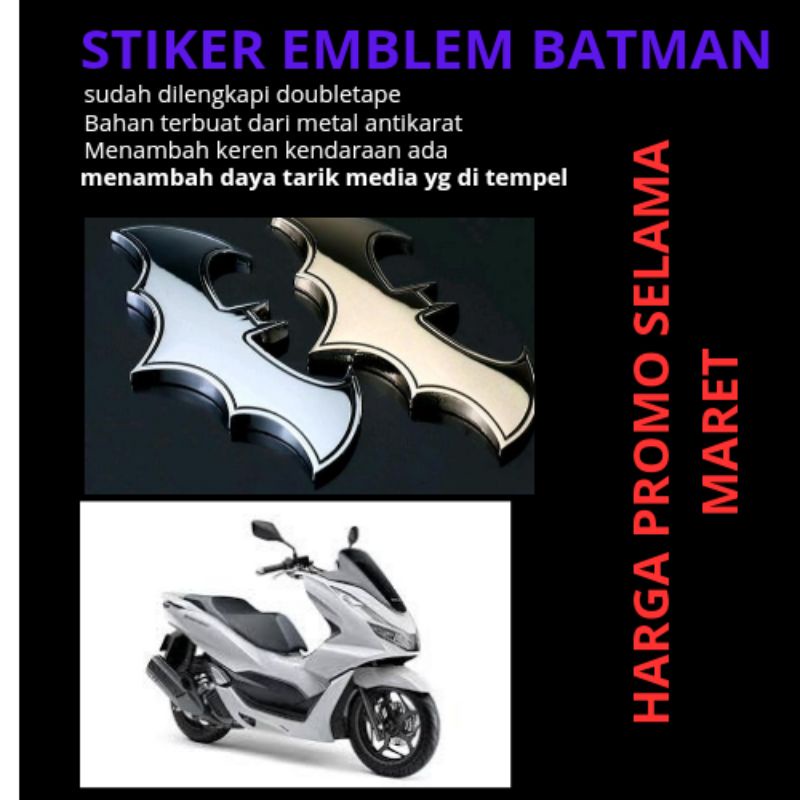 Emblem 3d variasi motor mobil universal