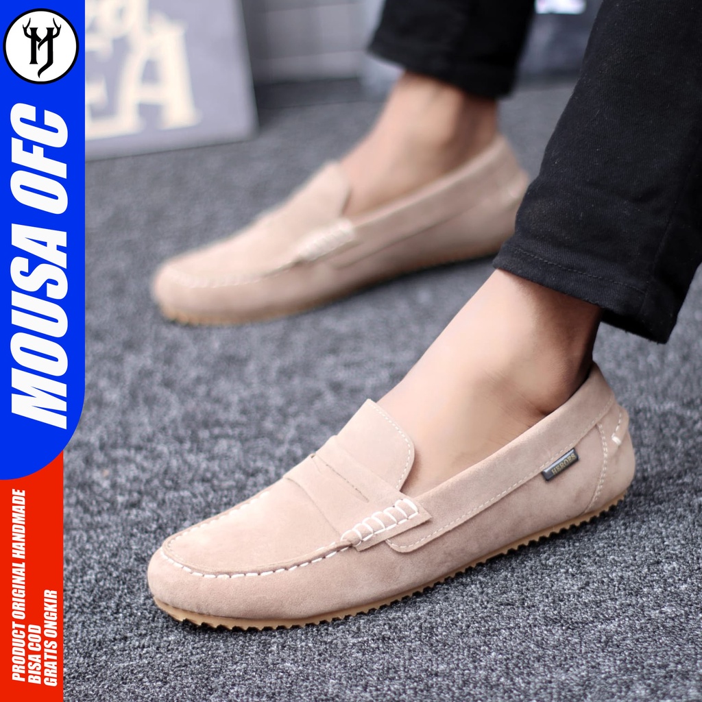 Noah Sepatu Slip on Pria Santai Casual Formal Suede Kerja Kantor