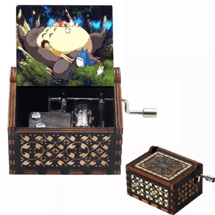 Kotak Musik Totoro Wooden Music Box
