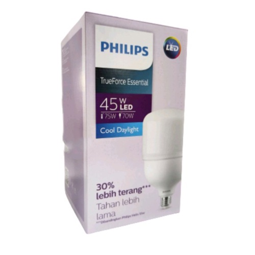 LAMPU PHILIPS TFORCE TrueForce ESSENTIAL LED 45W 6500K E27