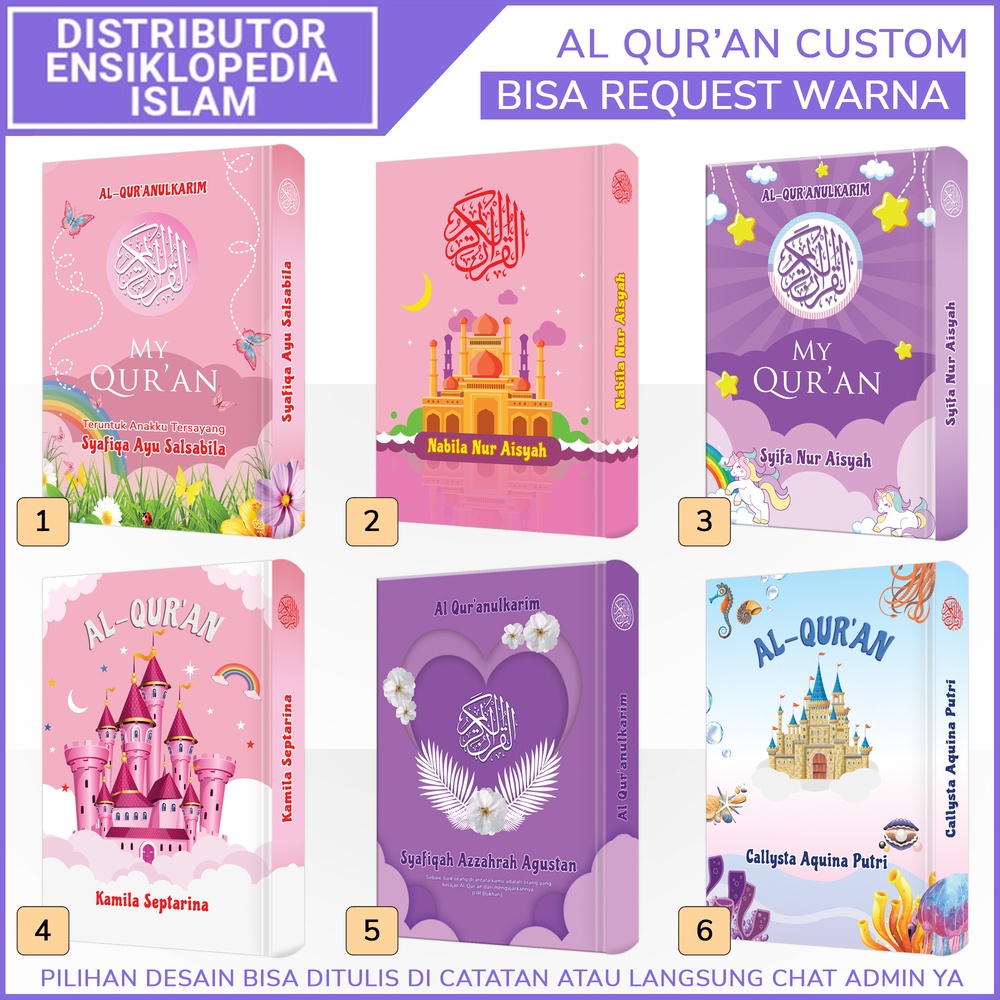 Al Quran Custom Hafalan Blok Warna GRATIS CUSTOM NAMA & FOTO
