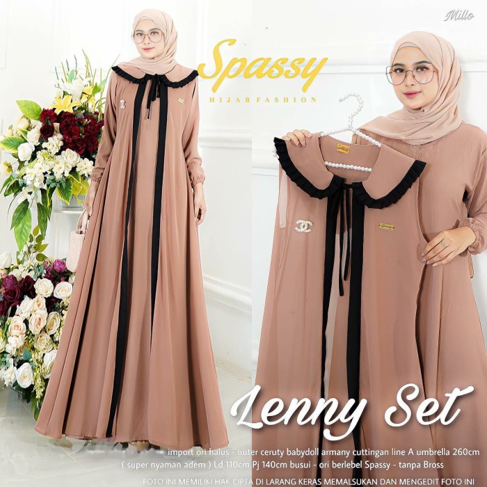 Gamis Gamis Wanita Gamis Set Ukuran Jumbo Gamis Syar'i Ukuran L-4XL LD up140 - Milo, L mewah kekinia