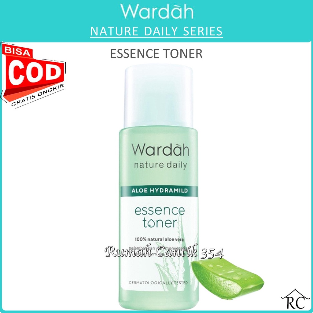 RUMAH CANTIK 354 - BARU! Wardah Nature Daily Aloe Hydramild Essence Toner 100 ml - Toner Multifungsi - BISA COD / BAYAR DI TEMPAT