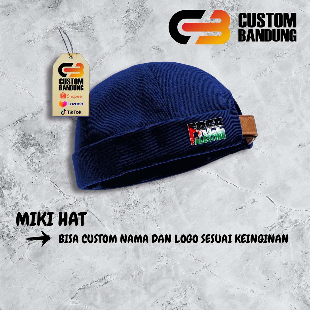 Topi Miki hat Free Palestine Miki Hat Peci Miki hat Topi Miki hat Anak &amp; Dewasa Topi Brimless Premium