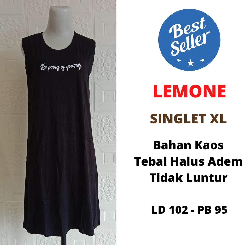 Daster Singlet Murah Polos Lemone Ukuran 2XL