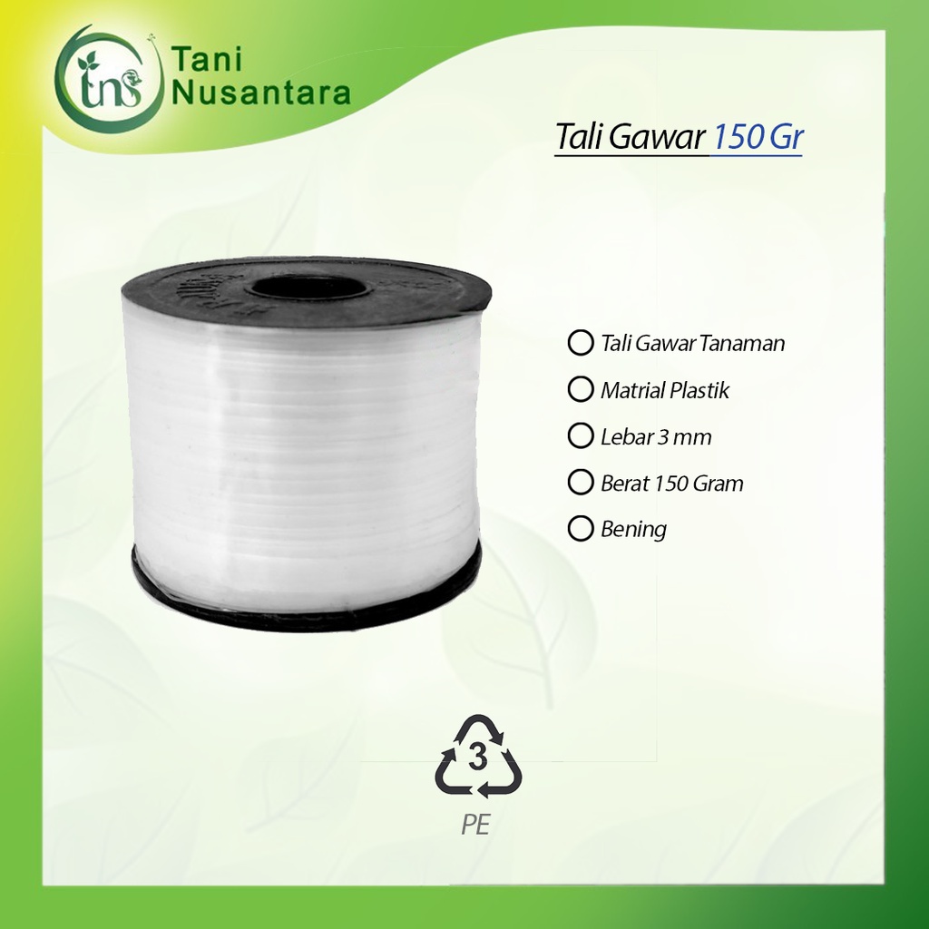 

Tali Gawar/Salaran 150 Gram orii(1 Kardus)