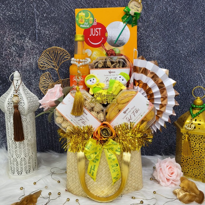 

Paket Dekorasi Lebaran Idul Fitri Hampers Parcel Hadiah Kue Kering 015 - A