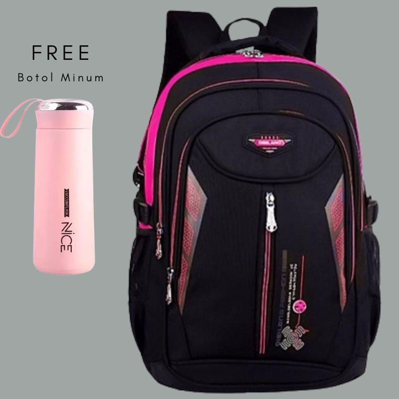 Tas Ransel Anak Tas Sekolah SD SMP DISILANG Gratis Cover Hujan + Botol Minum