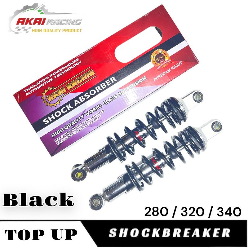 Shockbreaker/shock belakang akai top up motor bebek dan matic ukuran 280mm/320mm/340mm