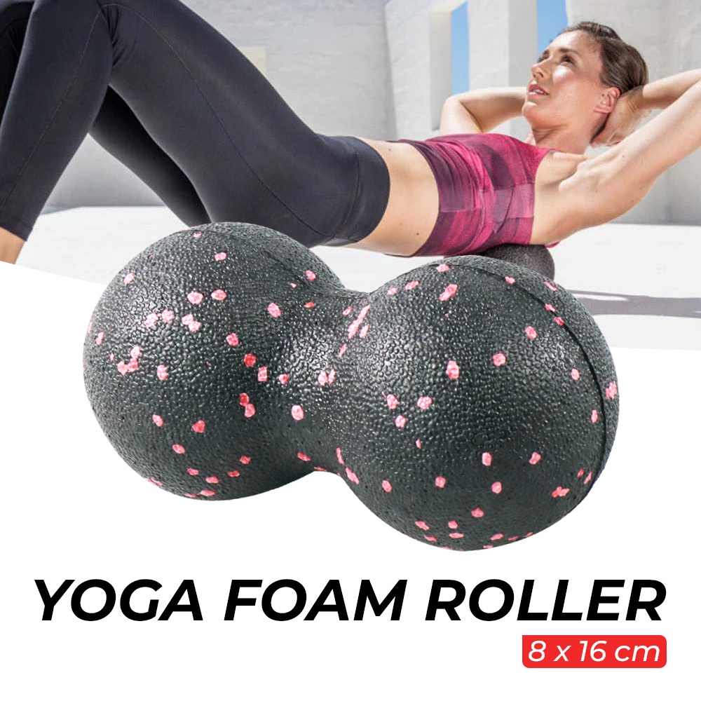 Alat Bantu Yoga Peanut Massage Foam Block Roller Ball 8x16cm - D335