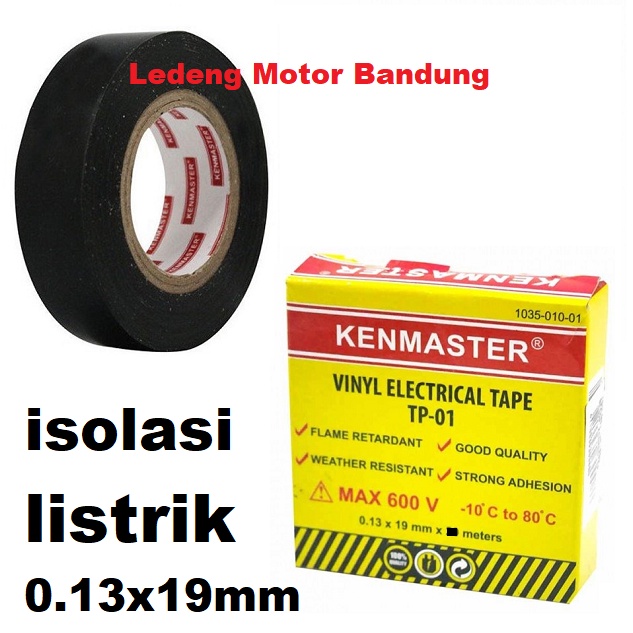 Kenmaster Solasi Hitam Isolasi Listrik Vinyl Electrical Tape TP-01