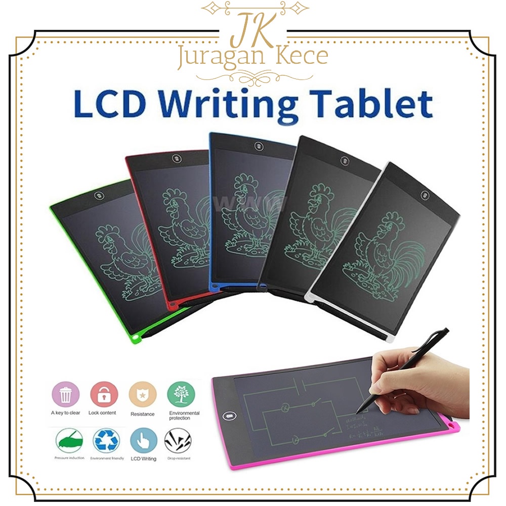 Tablet Drawing LCD Papan Tulis Gambar 8,5 Inch Writing Pads Magic Digital Board Pen Edukasi Anak