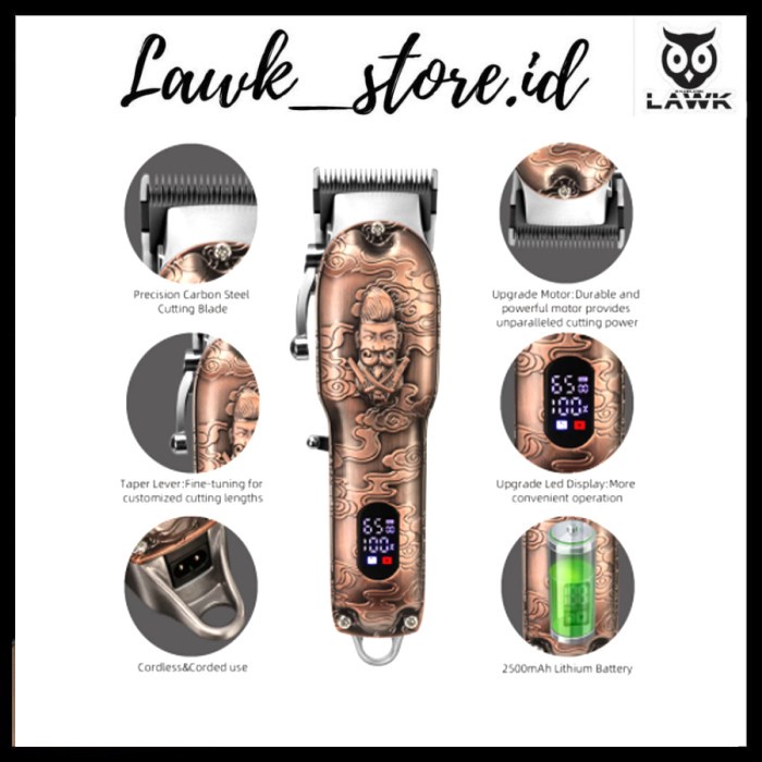 KEMEI KM-3705 FULL METAL MESIN CUKUR RAMBUT KEMEI 3705 KM-3705