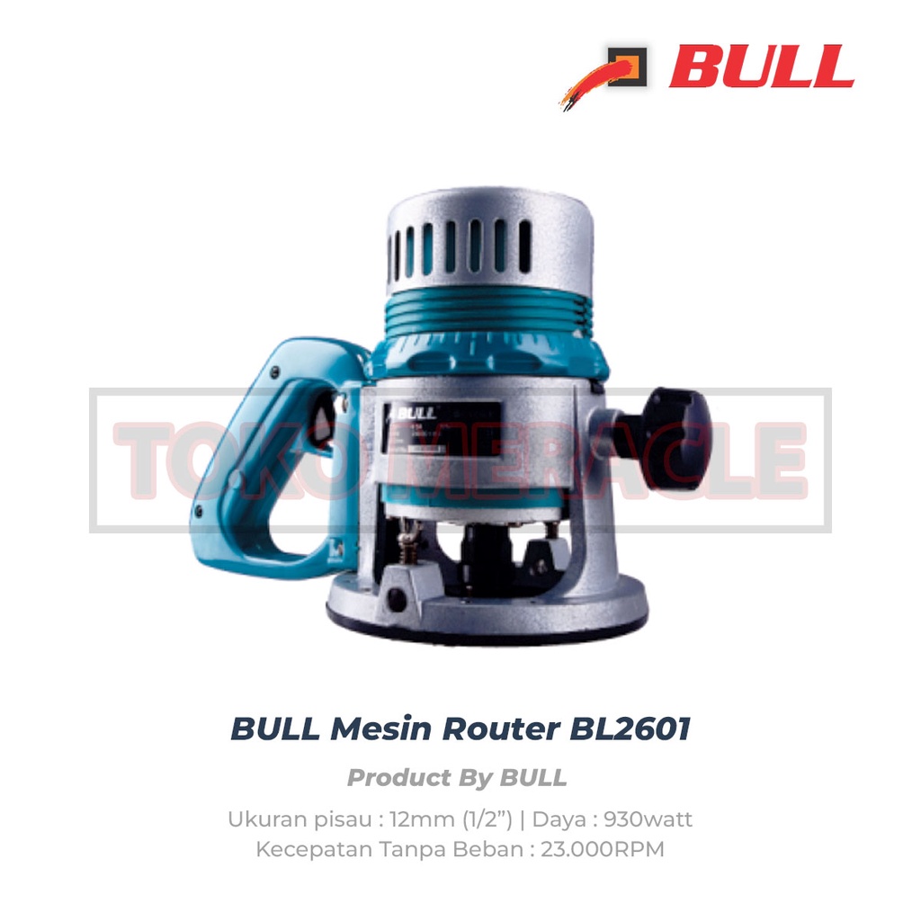 BULL Mesin Router BL2601 - Router Trimer 930watt 1/2"