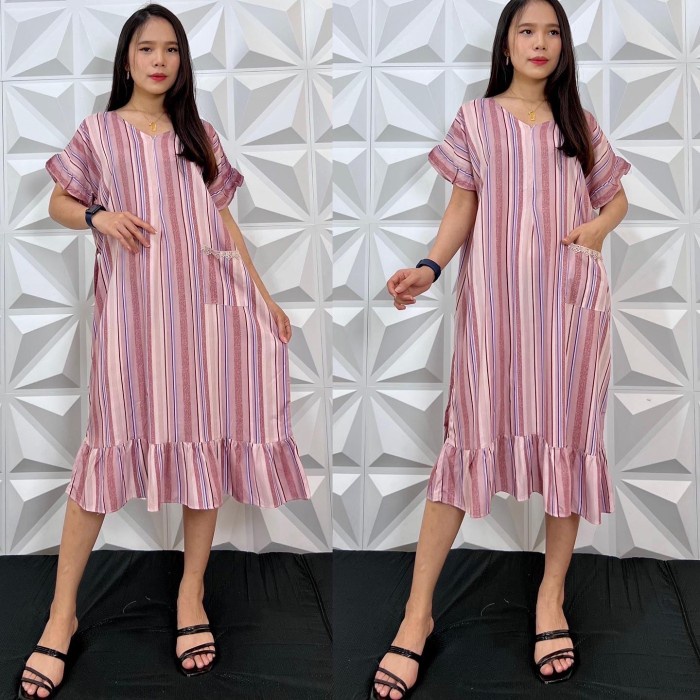 daster jumbo daster katun rayon premium jumbo busui friendly zippersleting jepang B T9O9 etnik promo