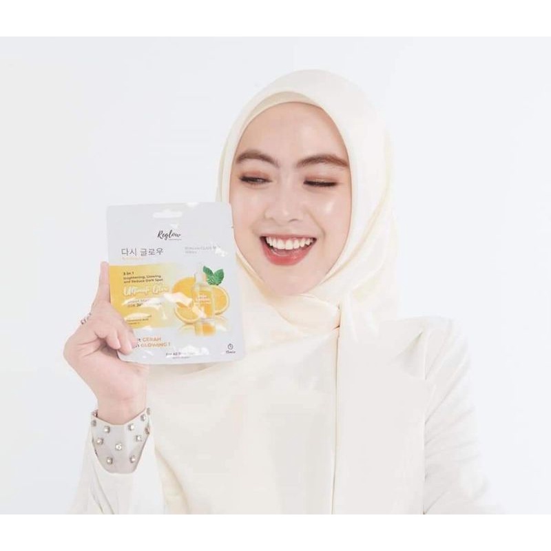 reglow sheet mask reglow masker wajah reglow mask masker reglow skincare original dr. shindy masker 