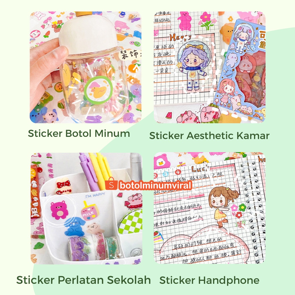 Sticker Momo Box 200 pcs Viral Aesthetic Deco Jurnal Korea Waterproof