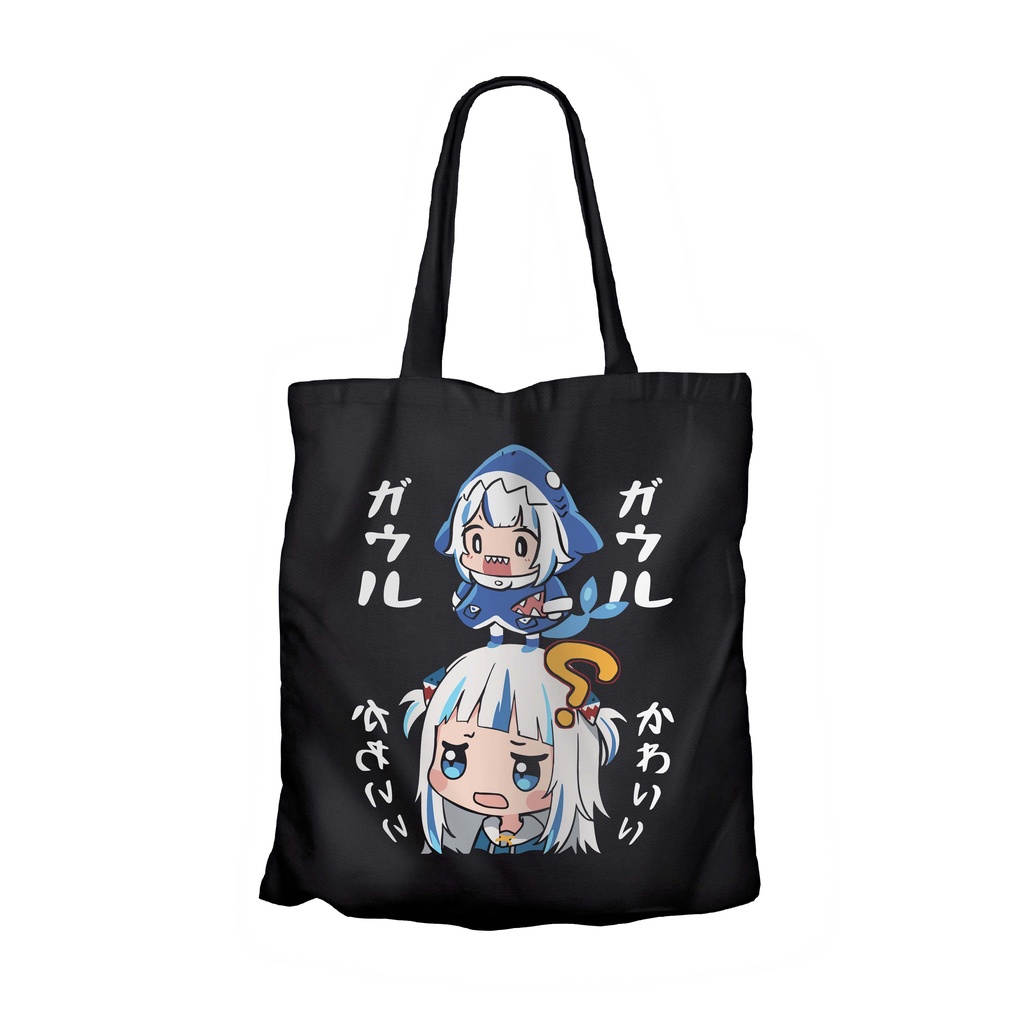 Tote bag infinite anime vtuber GAWR GURA CHIBI - HOLOLIVE ENG material canvas