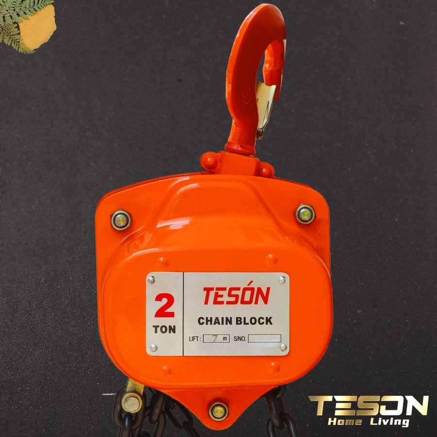 Teson Chain Block 2 Ton x 7 Meter Takel Katrol Hoist Chainblock