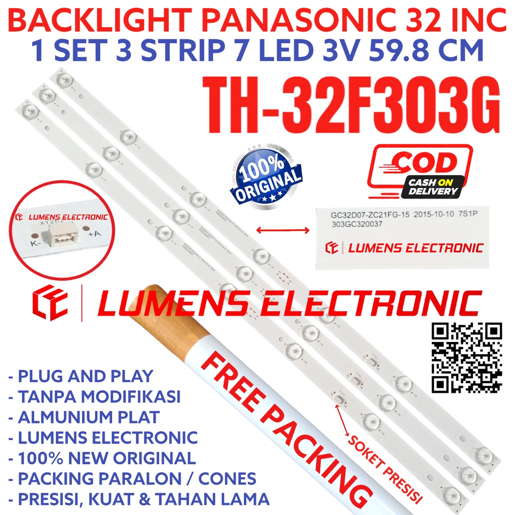 BACKLIGHT TV LED PANASONIC 32 INC TH 32F303 32F303G TH32F303 TH32F303G LAMPU BL 7K 3V 32F TH-32F303 