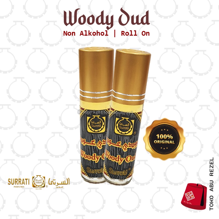 Parfum WOODY OUD 6ml Roll On | Parfum Surrati | Bibit Minyak |  Surrati Perfumes| Original Product | Surrati Factory Holly Makkah KSA