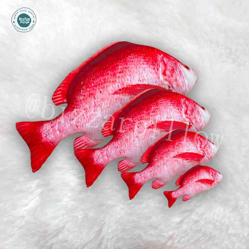 Bizzarpillow Bantal Ikan Kakap Merah Size XL BZ356