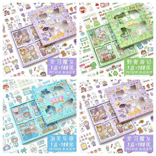 

STICKER MOMO KARAKTER DIY WATERPROOF VIRAL KOREA 1 BOX 100 LEMBAR ORIGINAL