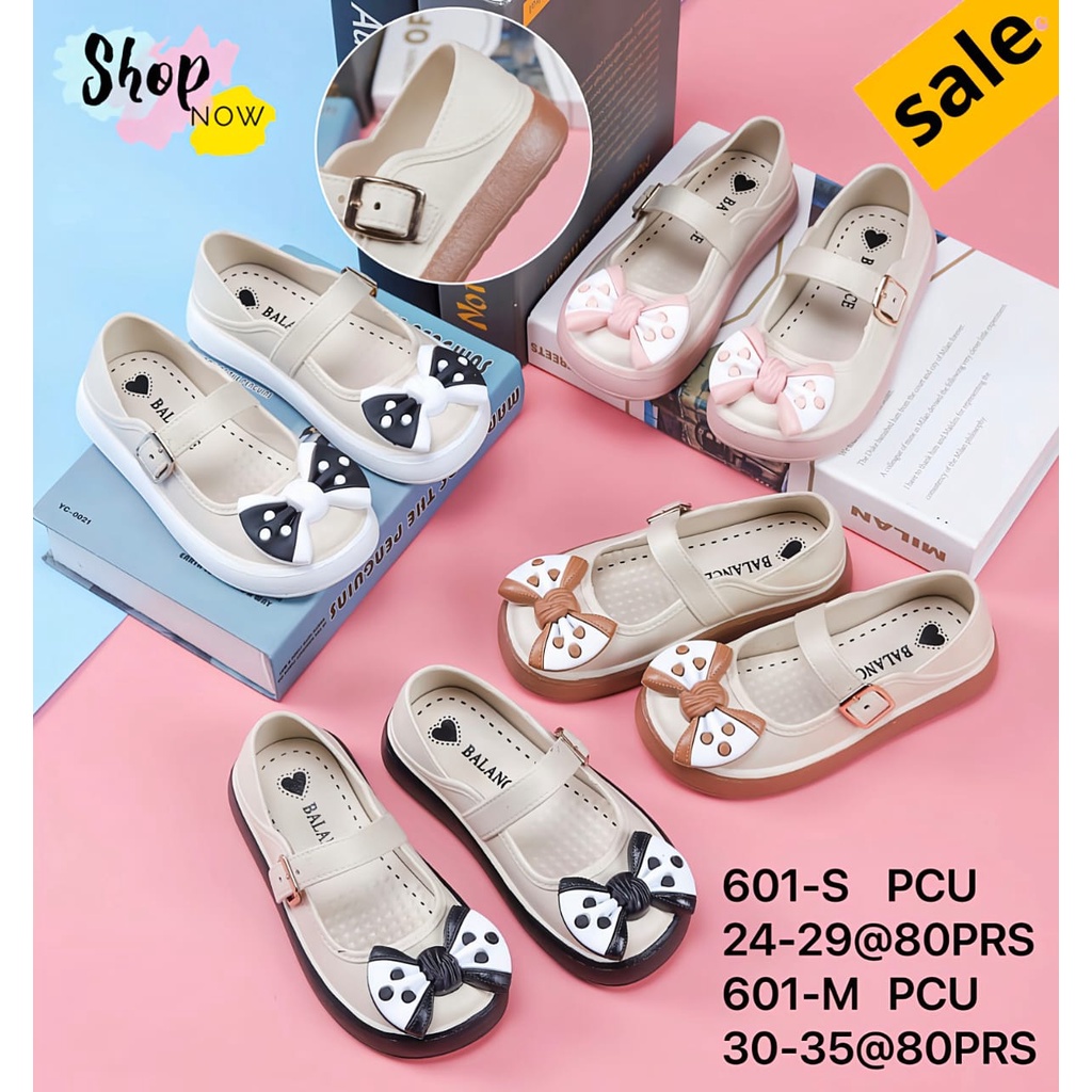 Sepatu FlatShoes Anak Perempuan Karet Jelly Import Kekinian Motif Pita 601-S/601-M (24-35) Sepatu Flatshoes kekinian